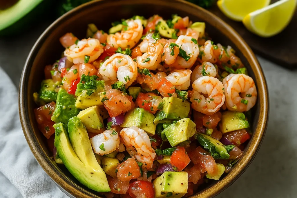 Avocado Salsa Shrimp Salad Recipe