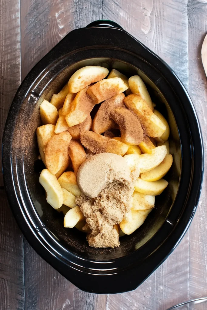 Slow Cooker Apple Preparation