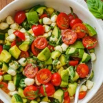 Tomato Cucumber Mozzarella-Salad